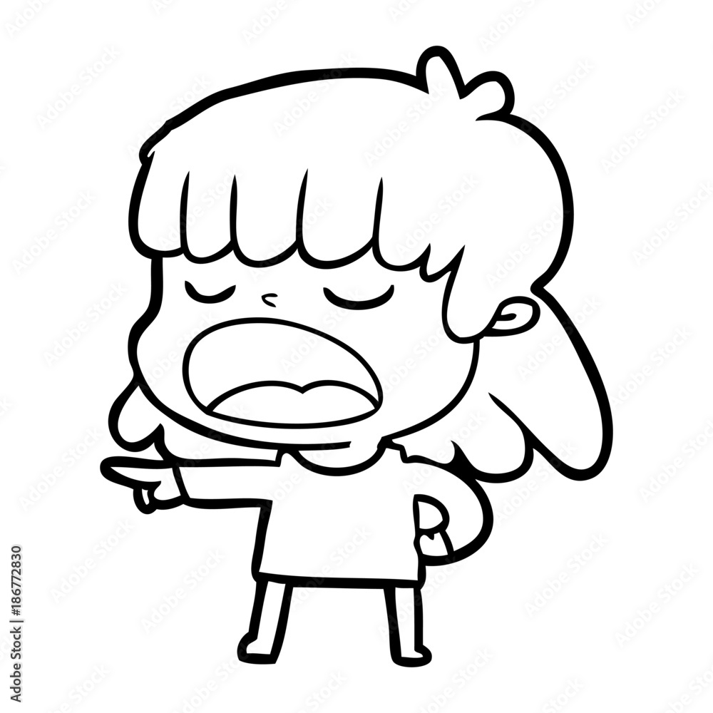cartoon woman talking loudly cartoon woman talking loudly