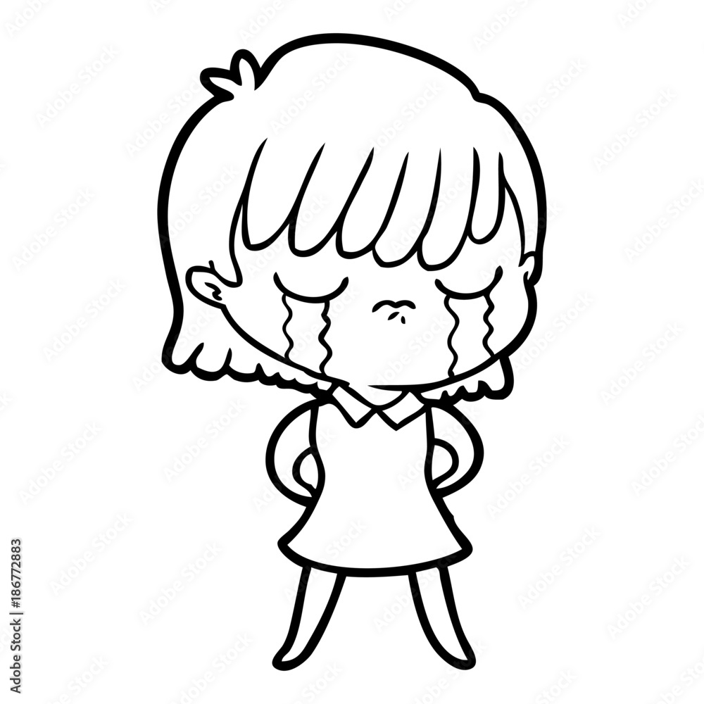 cartoon woman crying cartoon woman crying