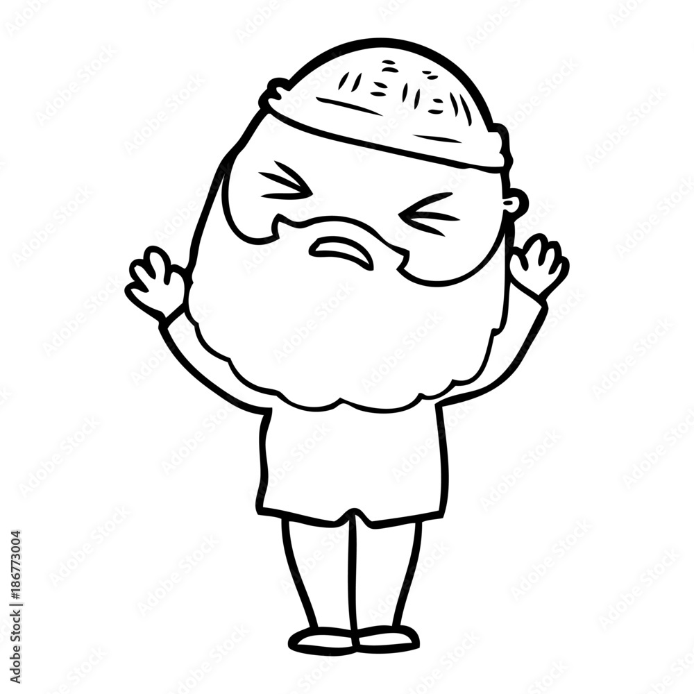 cartoon man with beard cartoon man with beard