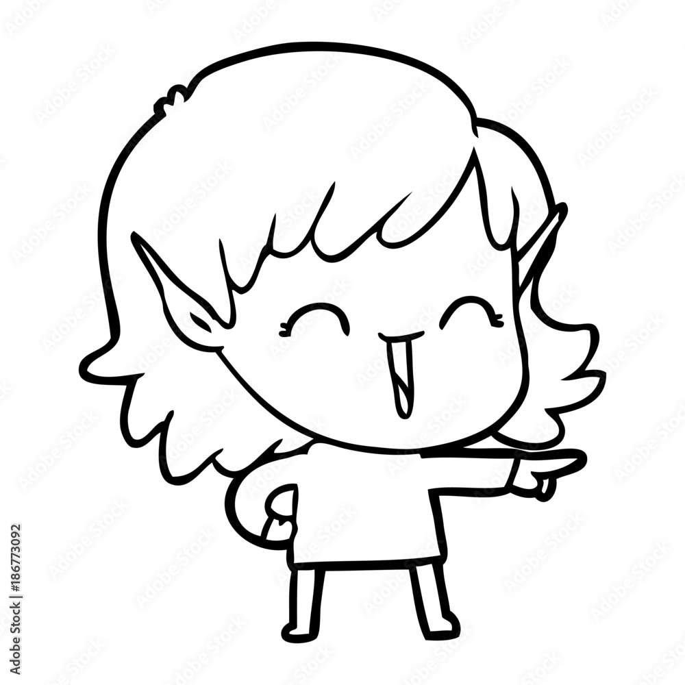 cartoon elf girl cartoon elf girl