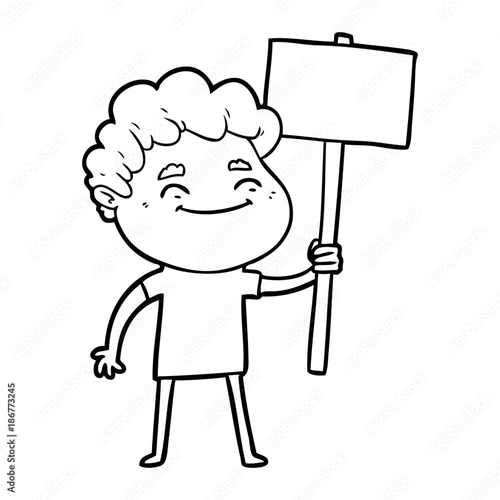 cartoon friendly man cartoon friendly man