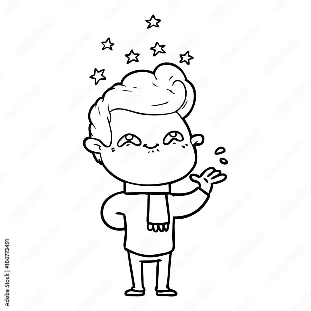 cartoon excited man cartoon excited man