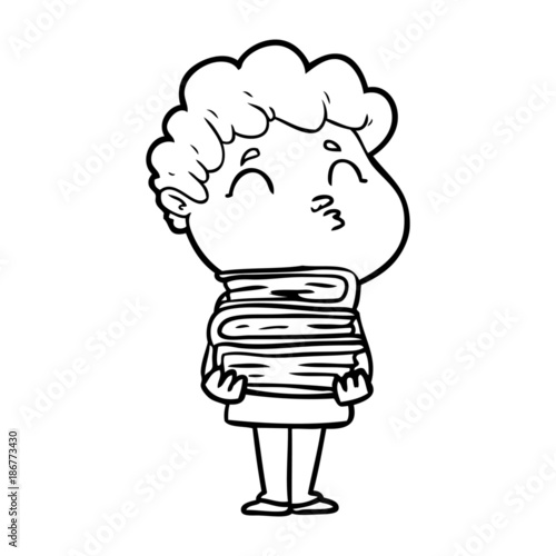 cartoon man pouting