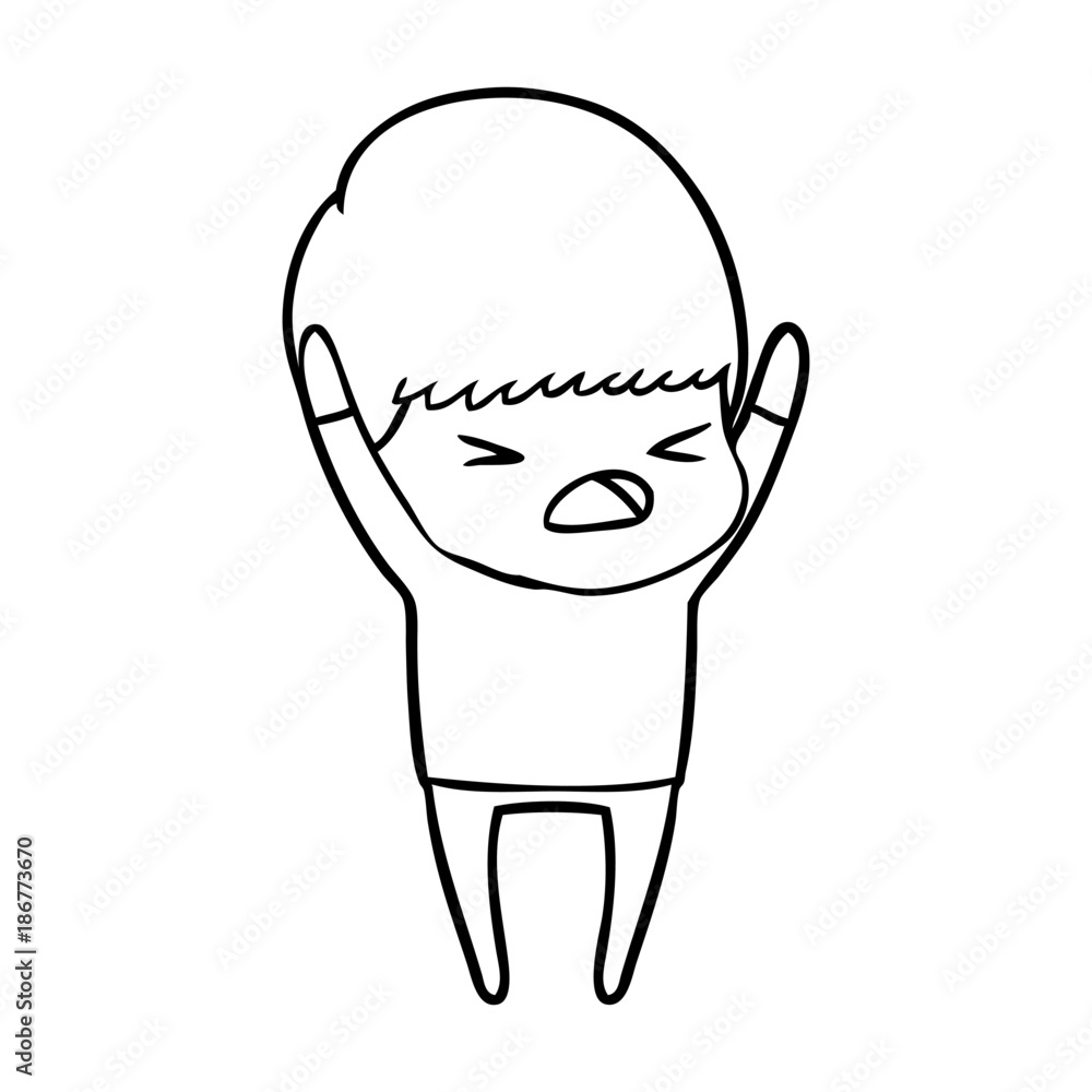 cartoon stressed man cartoon stressed man