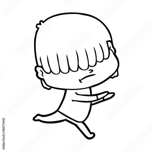 cartoon boy with untidy hair