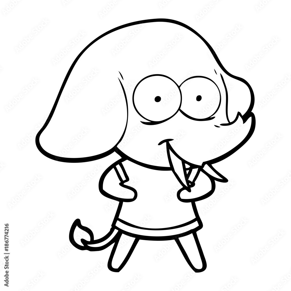 happy cartoon elephant happy cartoon elephant