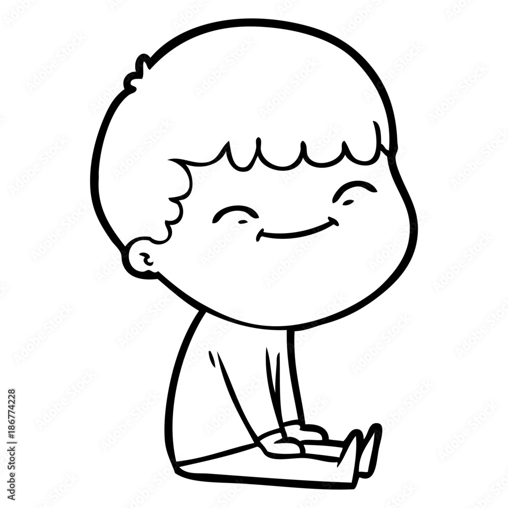 cartoon happy boy