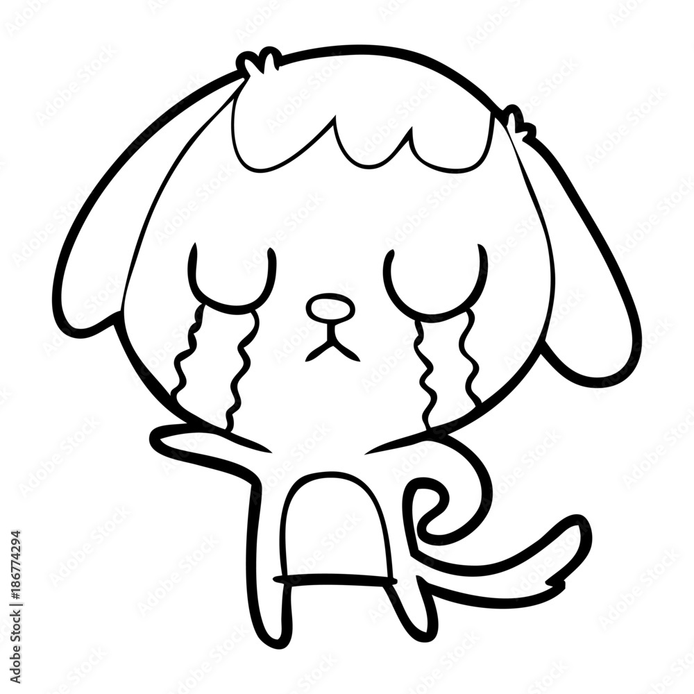 cute cartoon dog crying cute cartoon dog crying