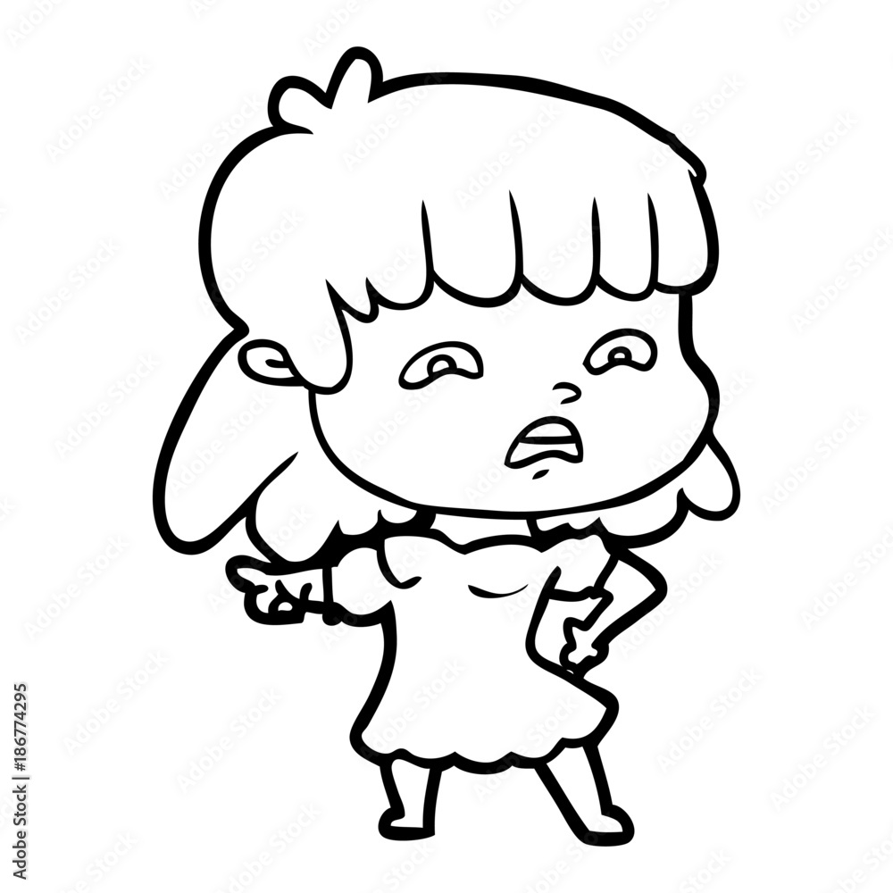 cartoon worried woman cartoon worried woman