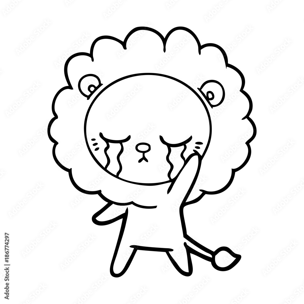 crying cartoon lion crying cartoon lion