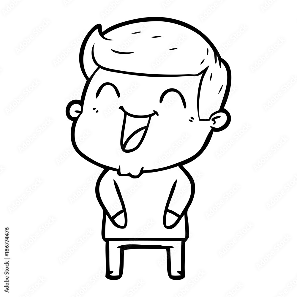 cartoon man laughing