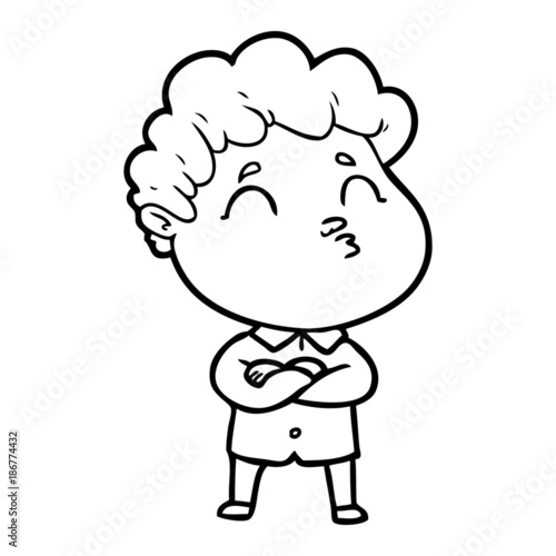 cartoon man pouting