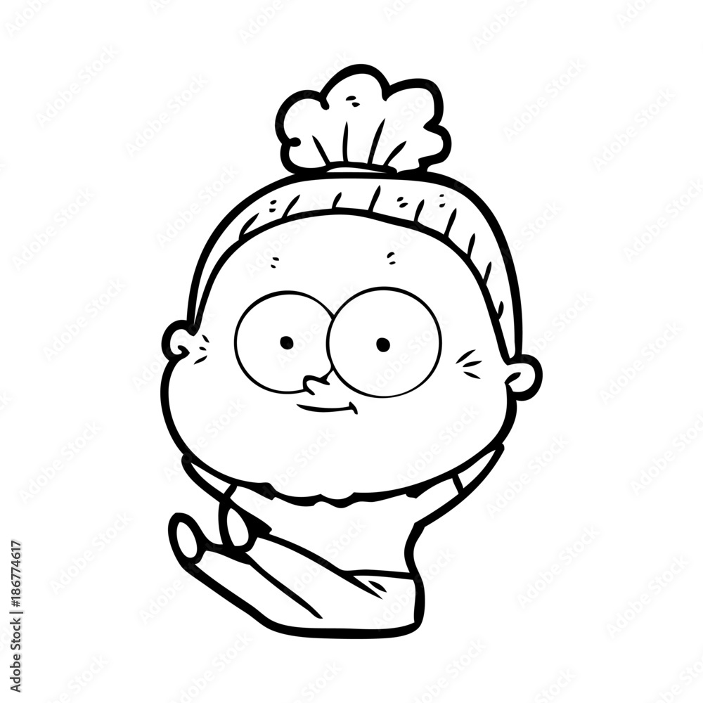 cartoon happy old woman cartoon happy old woman
