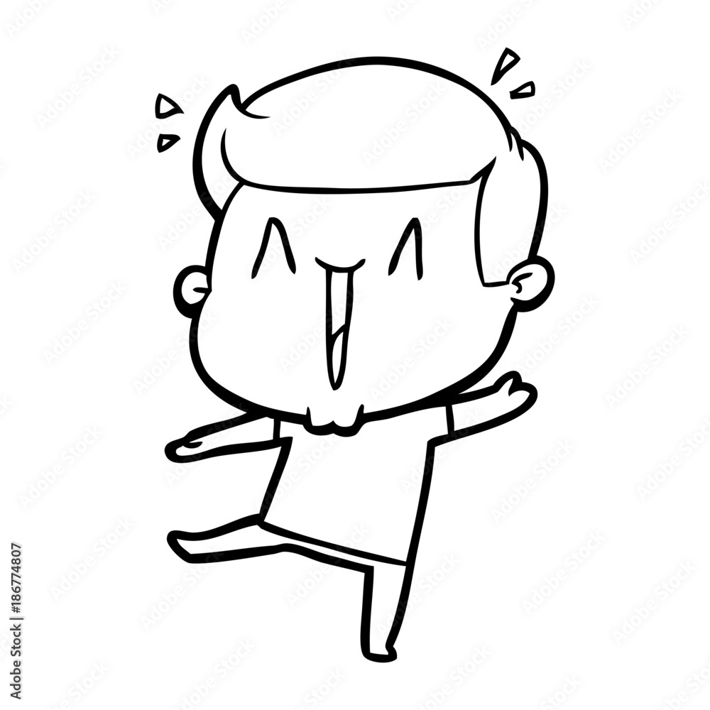 cartoon excited man cartoon excited man