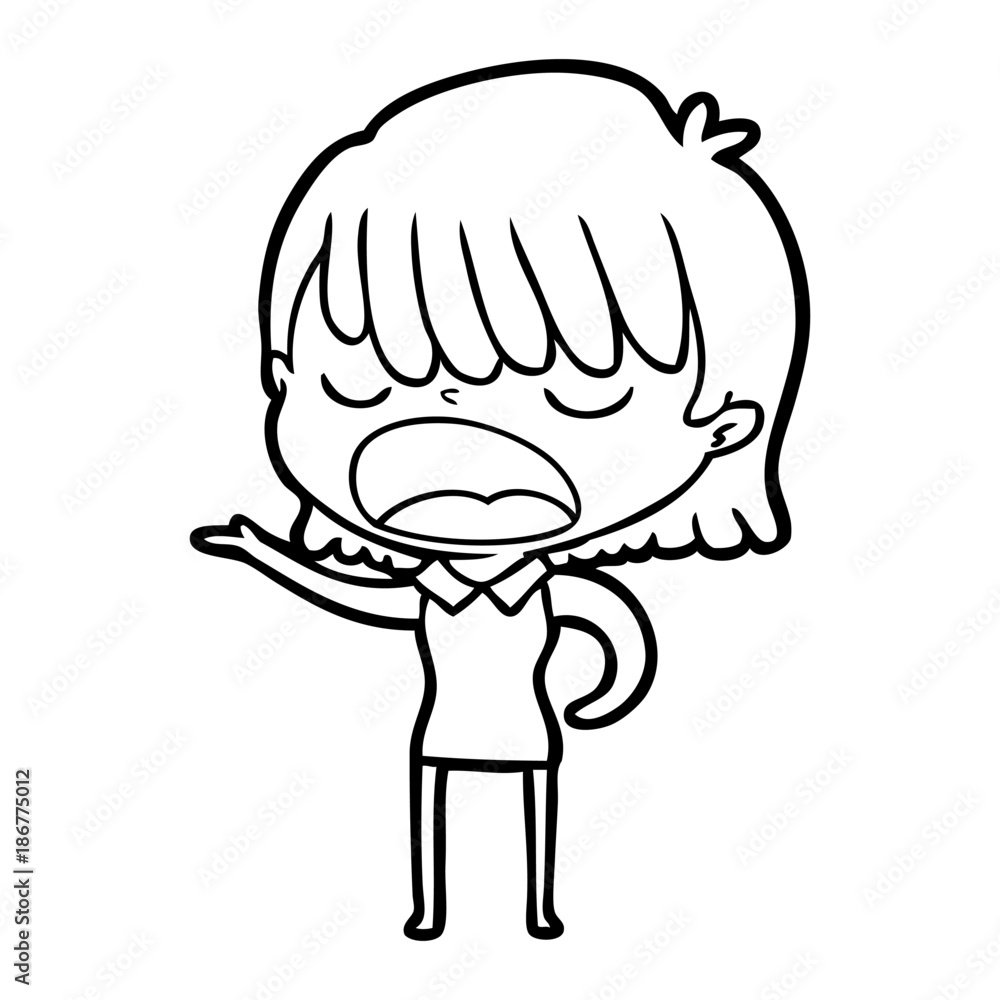 cartoon woman talking loudly cartoon woman talking loudly