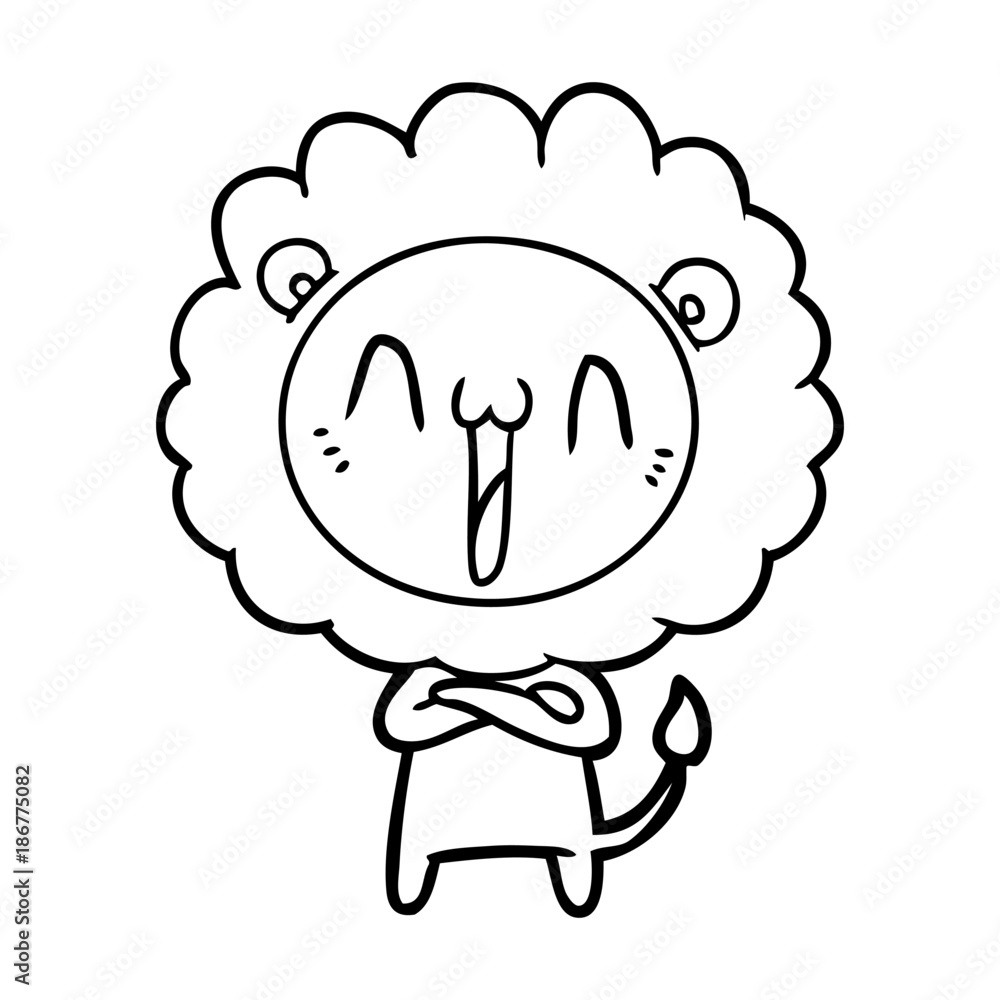 happy cartoon lion happy cartoon lion