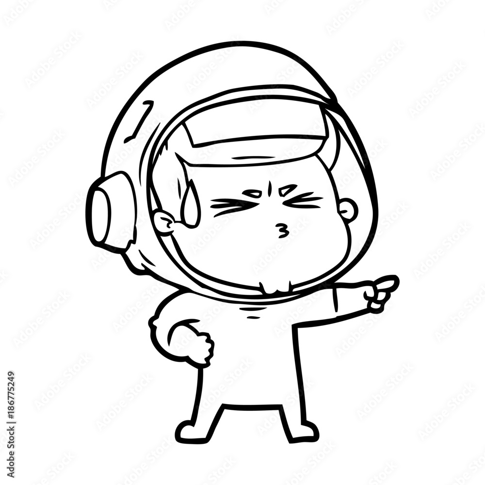 cartoon stressed astronaut cartoon stressed astronaut