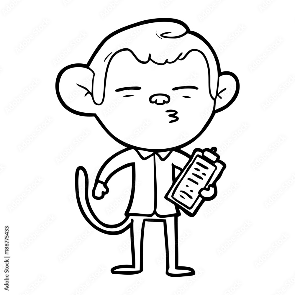 cartoon office monkey