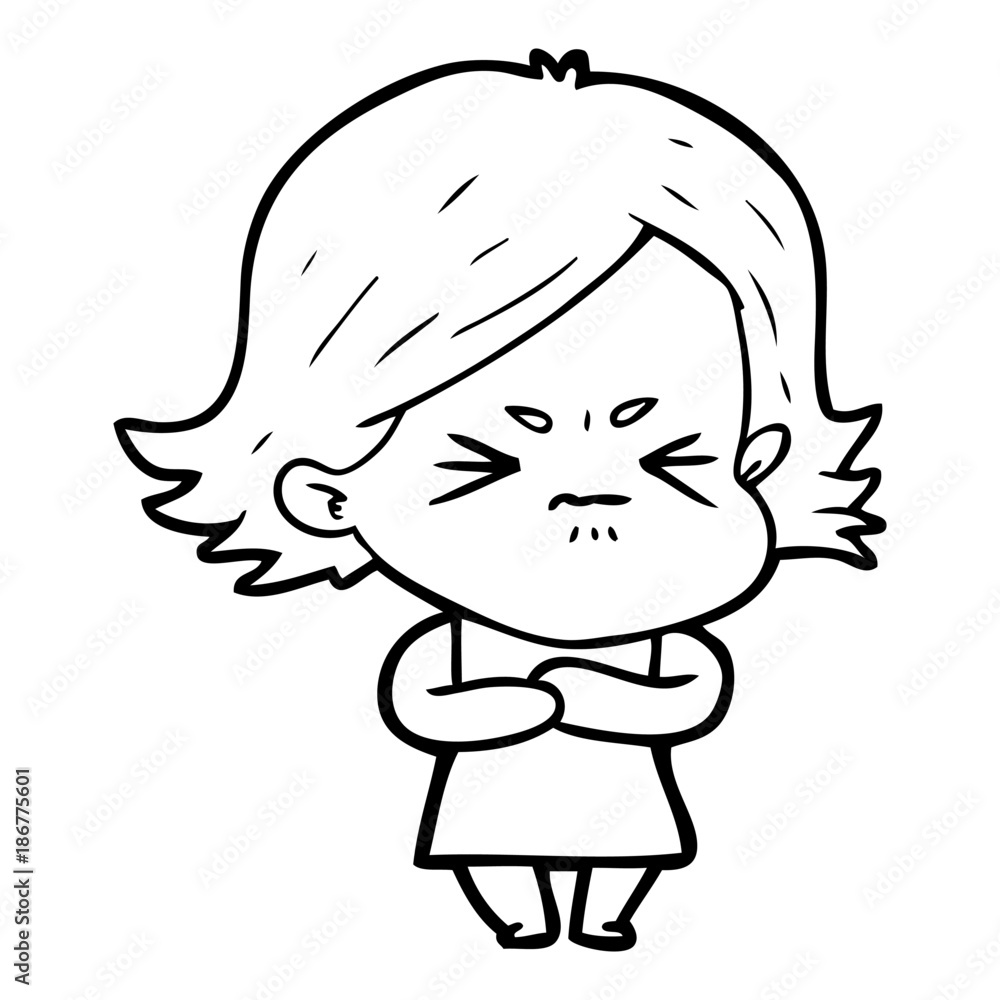 cartoon angry girl cartoon angry girl