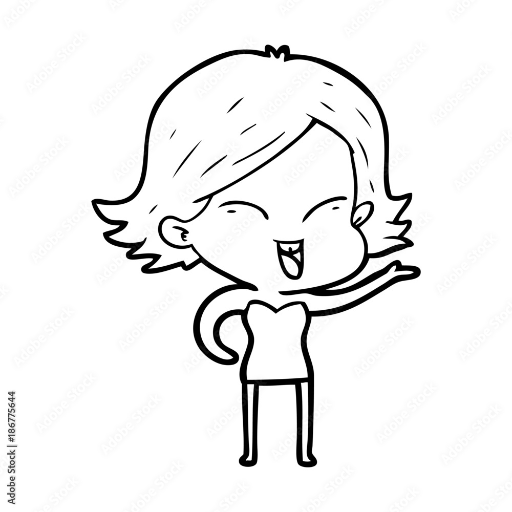 happy cartoon girl happy cartoon girl