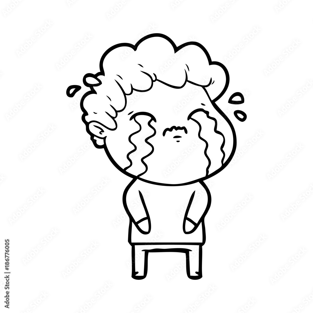 cartoon man crying cartoon man crying