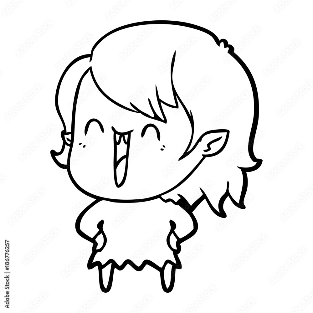 cute cartoon happy vampire girl cute cartoon happy vampire girl