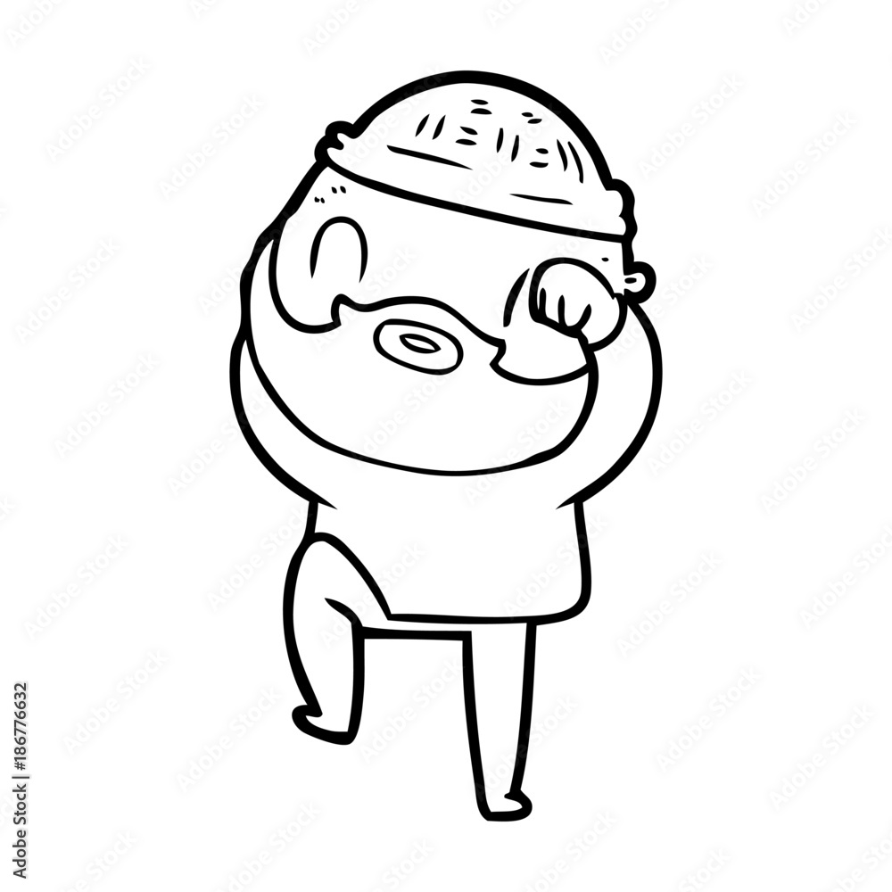 cartoon bearded man cartoon bearded man