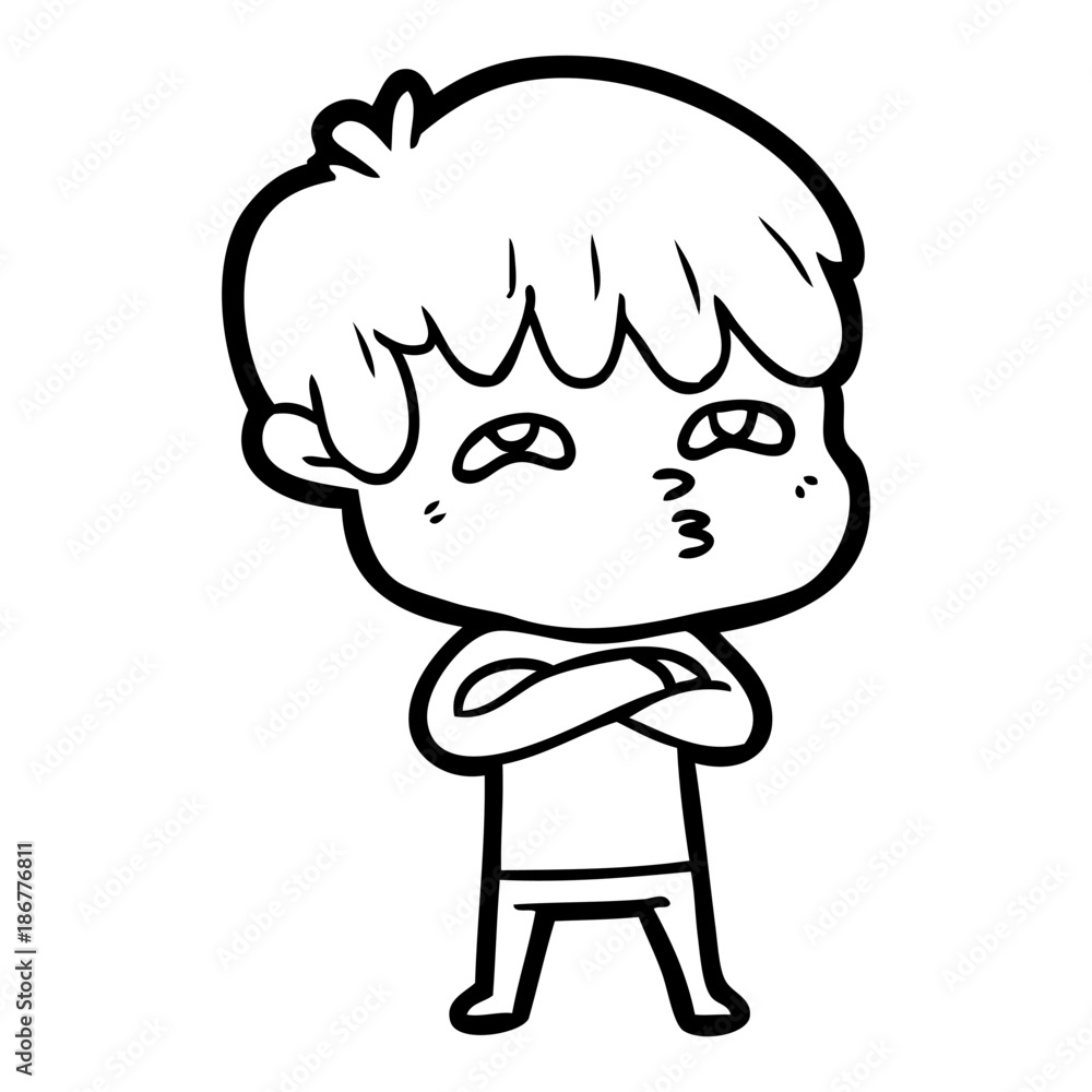 cartoon curious man cartoon curious man