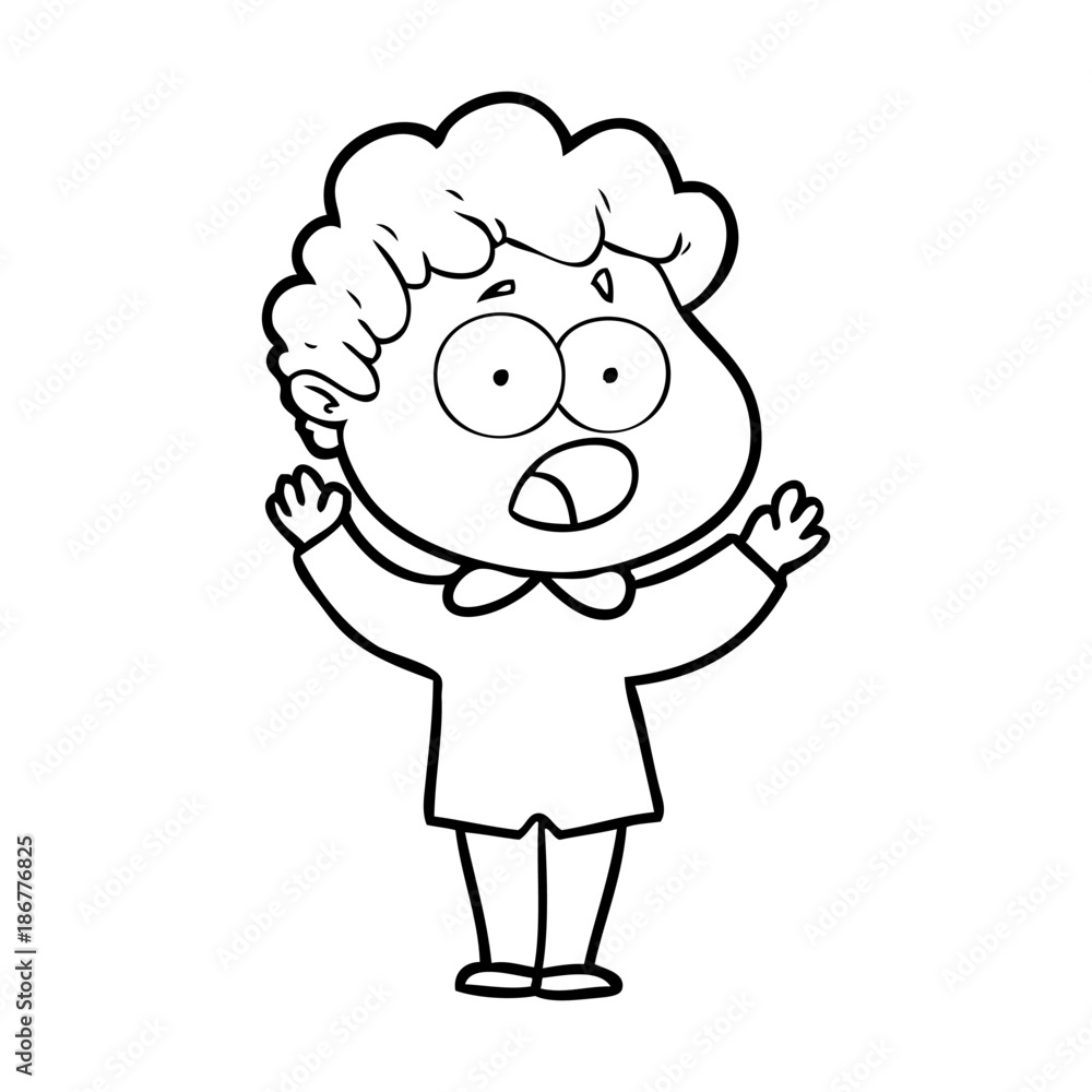 cartoon man gasping in surprise cartoon man gasping in surprise