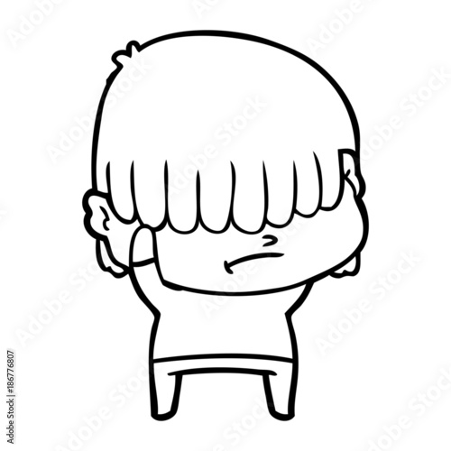 cartoon boy with untidy hair