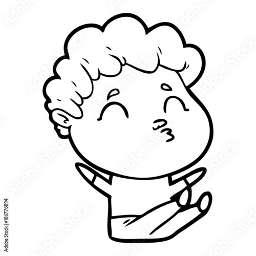 cartoon man pouting