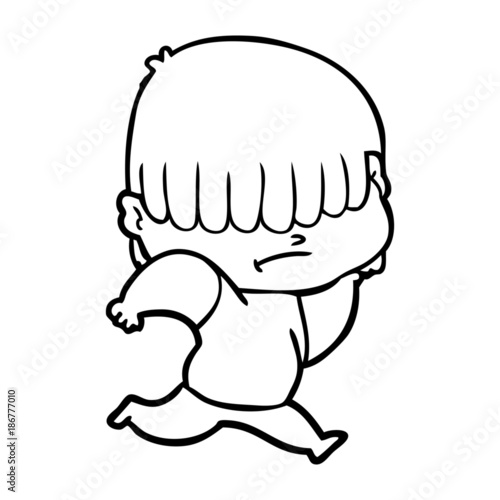 cartoon boy with untidy hair