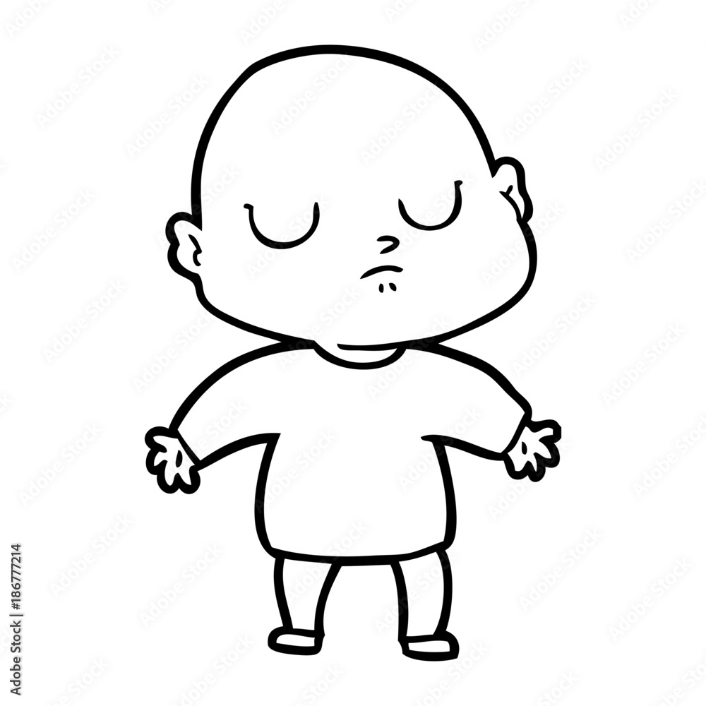cartoon bald man cartoon bald man