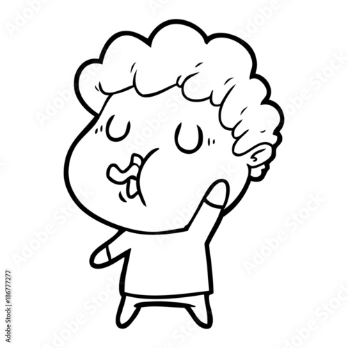 cartoon man singing