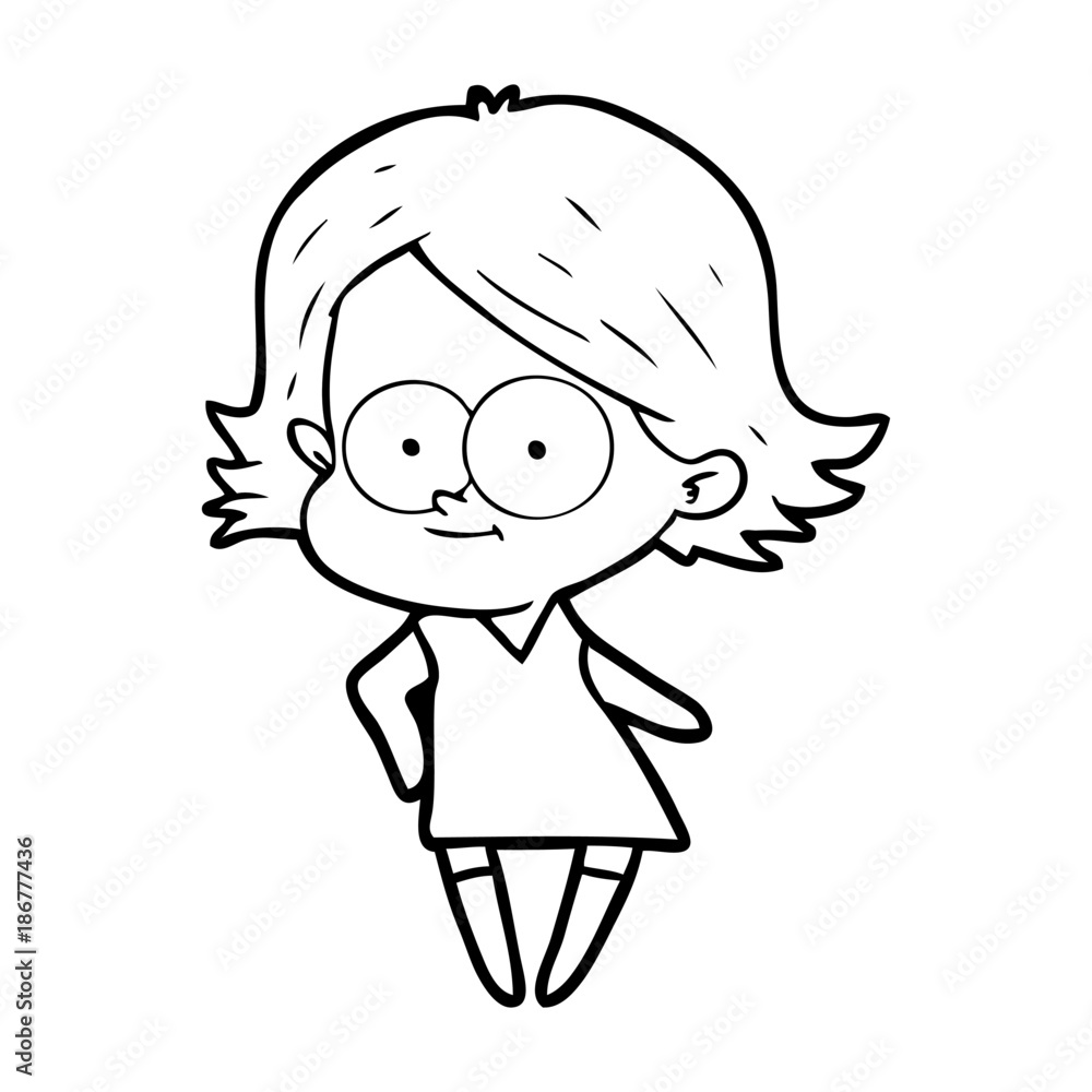 happy cartoon girl happy cartoon girl