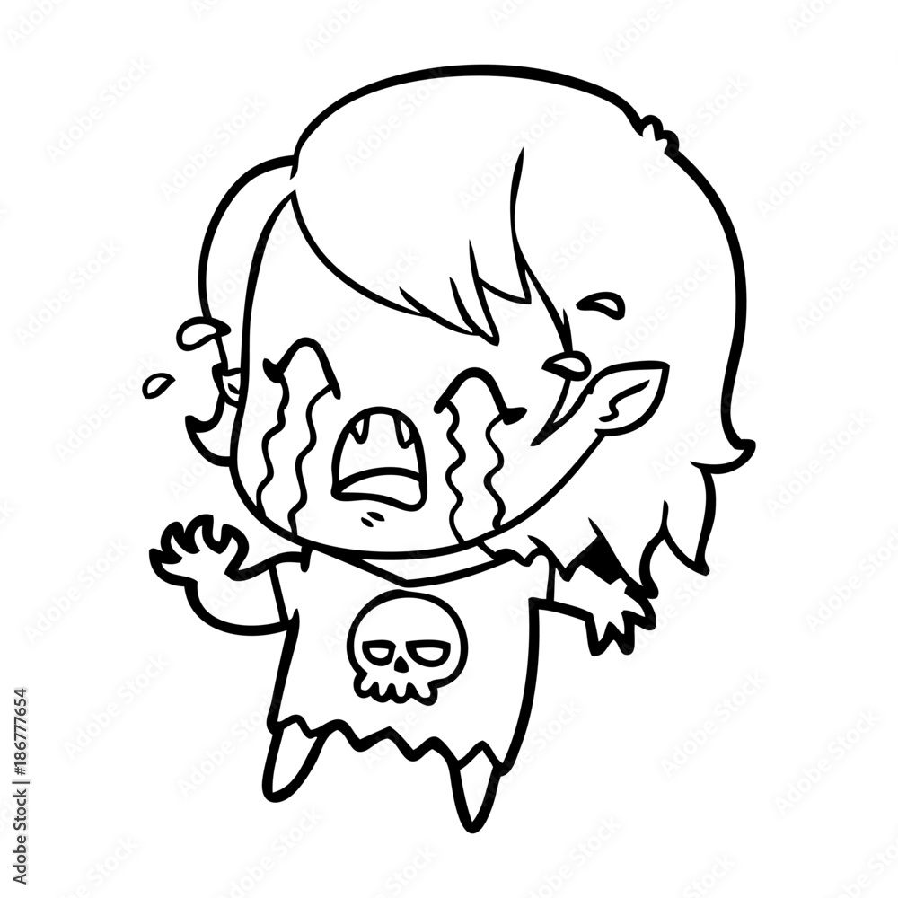cartoon crying vampire girl cartoon crying vampire girl