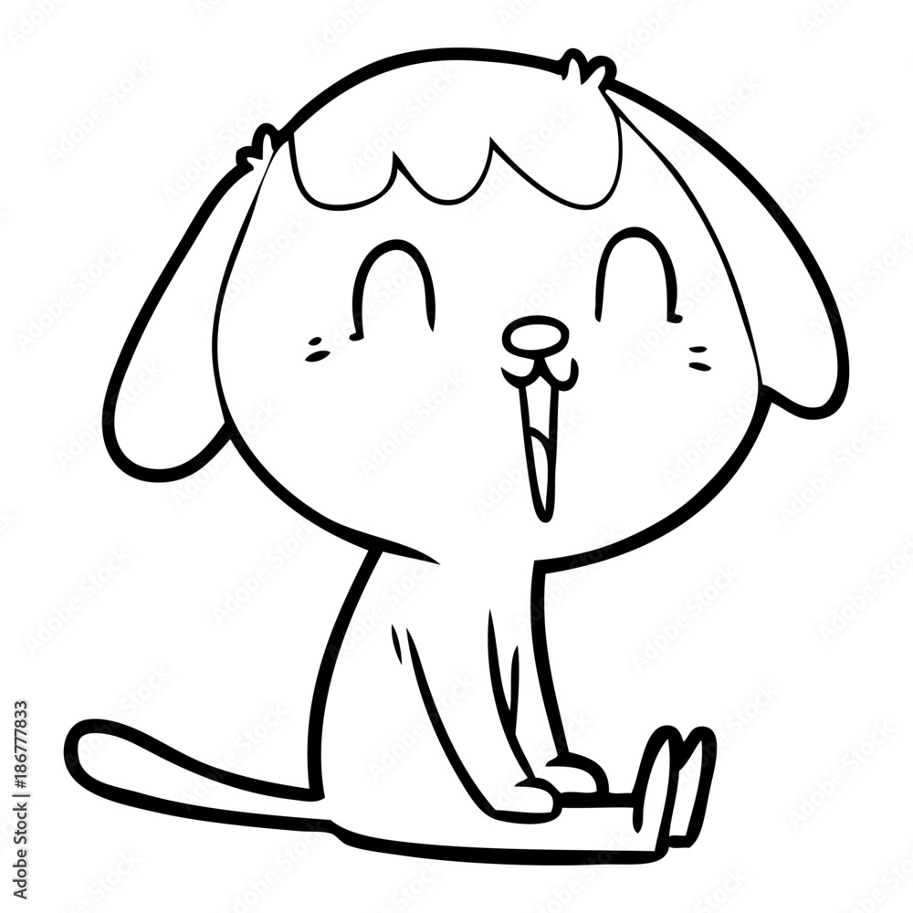 Obraz premium cute cartoon dog