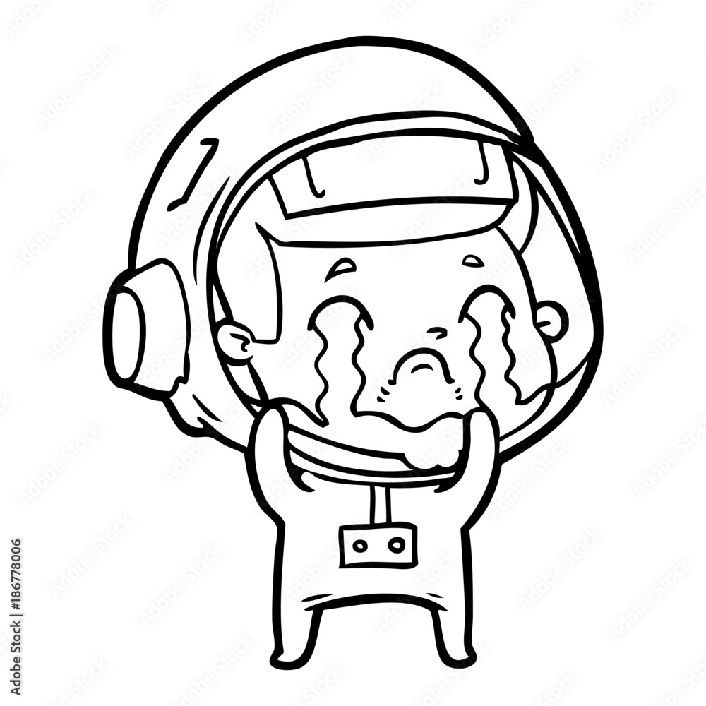 cartoon crying astronaut cartoon crying astronaut
