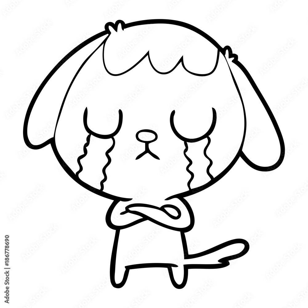 cute cartoon dog crying cute cartoon dog crying