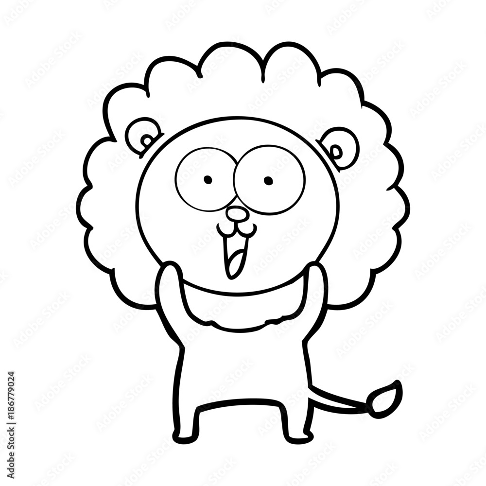 happy cartoon lion happy cartoon lion