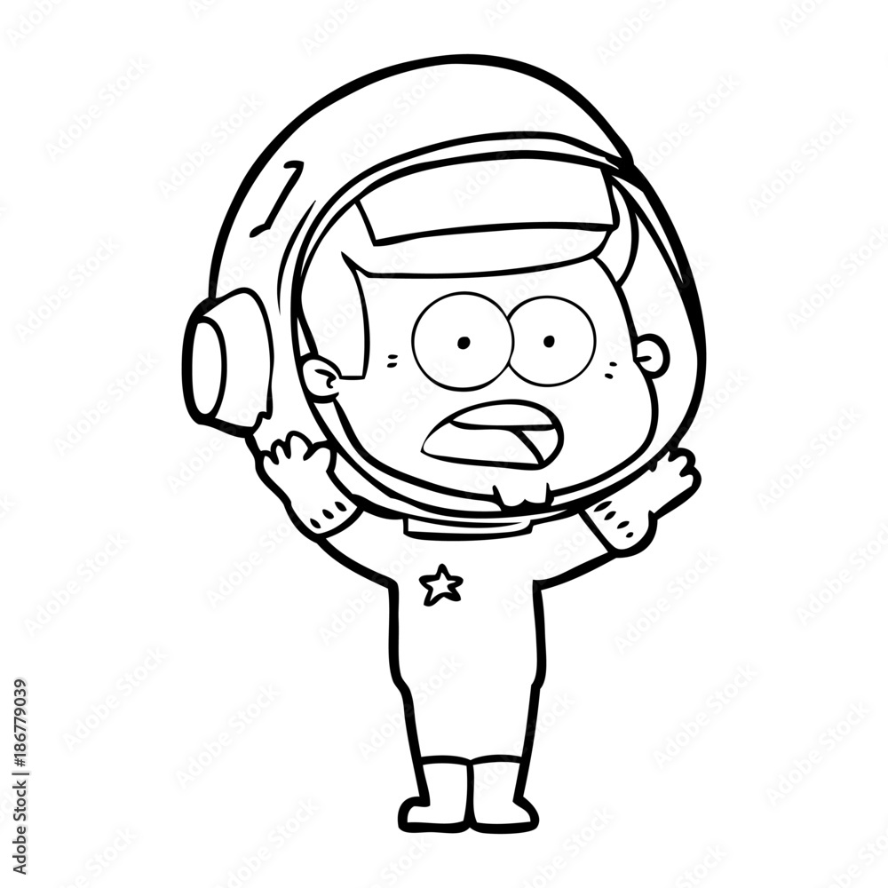 cartoon surprised astronaut cartoon surprised astronaut