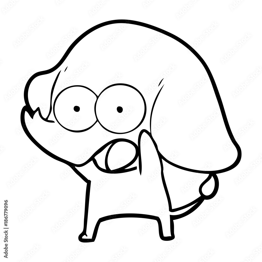 Obraz premium cute cartoon elephant