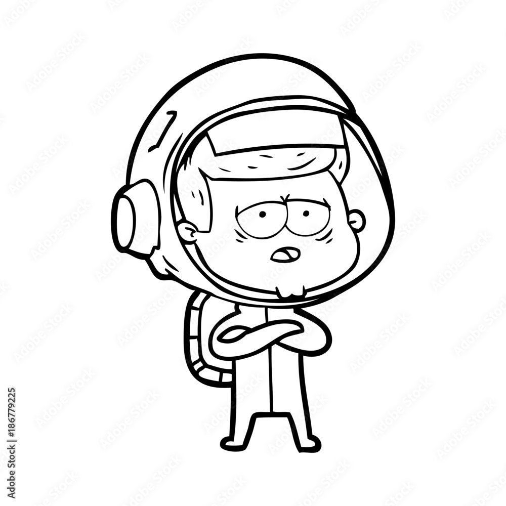 cartoon tired astronaut cartoon tired astronaut