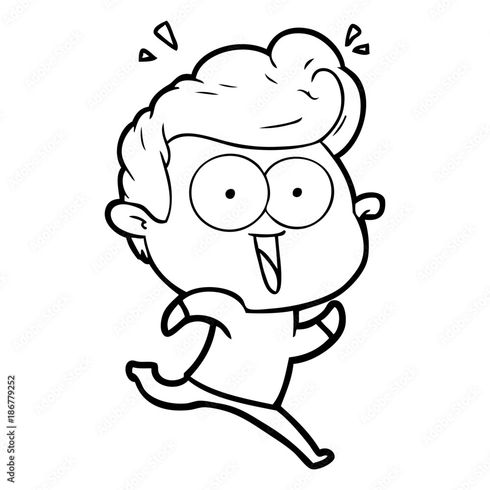 cartoon excited man cartoon excited man