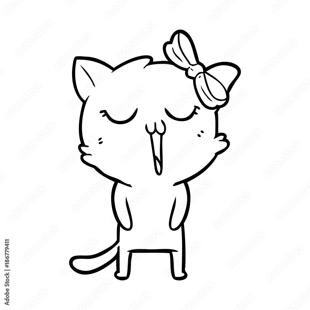 Naklejka premium cartoon cat