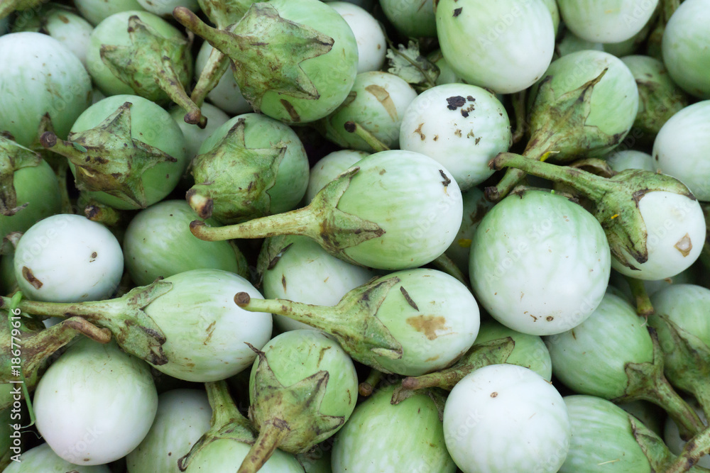 Green Eggplant Food Ingredient Background Green Eggplant Food Ingredient Background