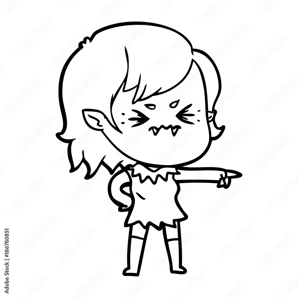 annoyed cartoon vampire girl annoyed cartoon vampire girl