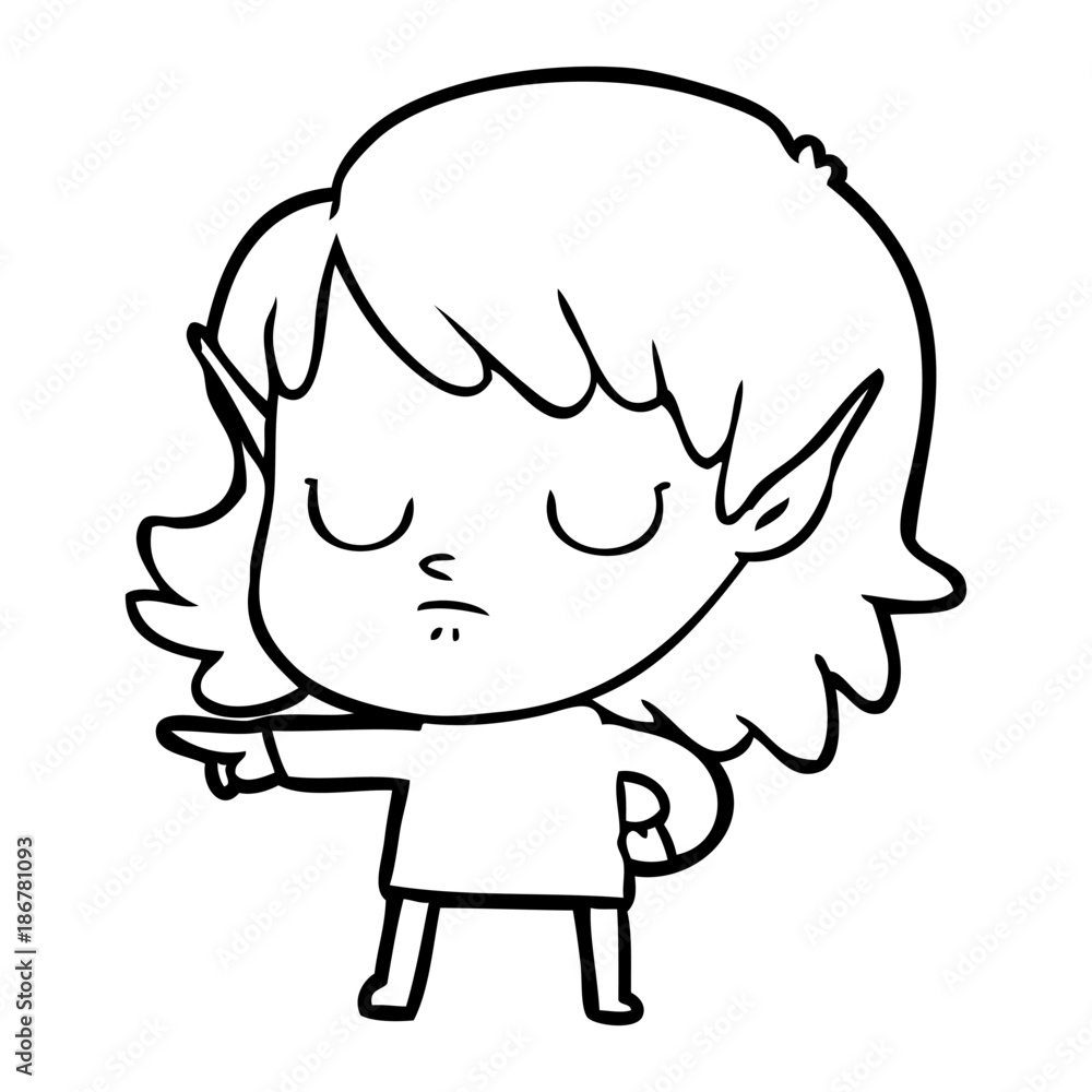 cartoon elf girl cartoon elf girl