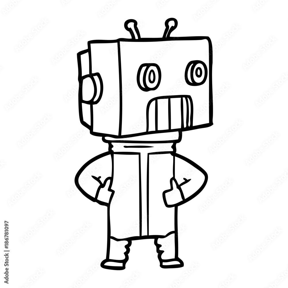 cartoon robot