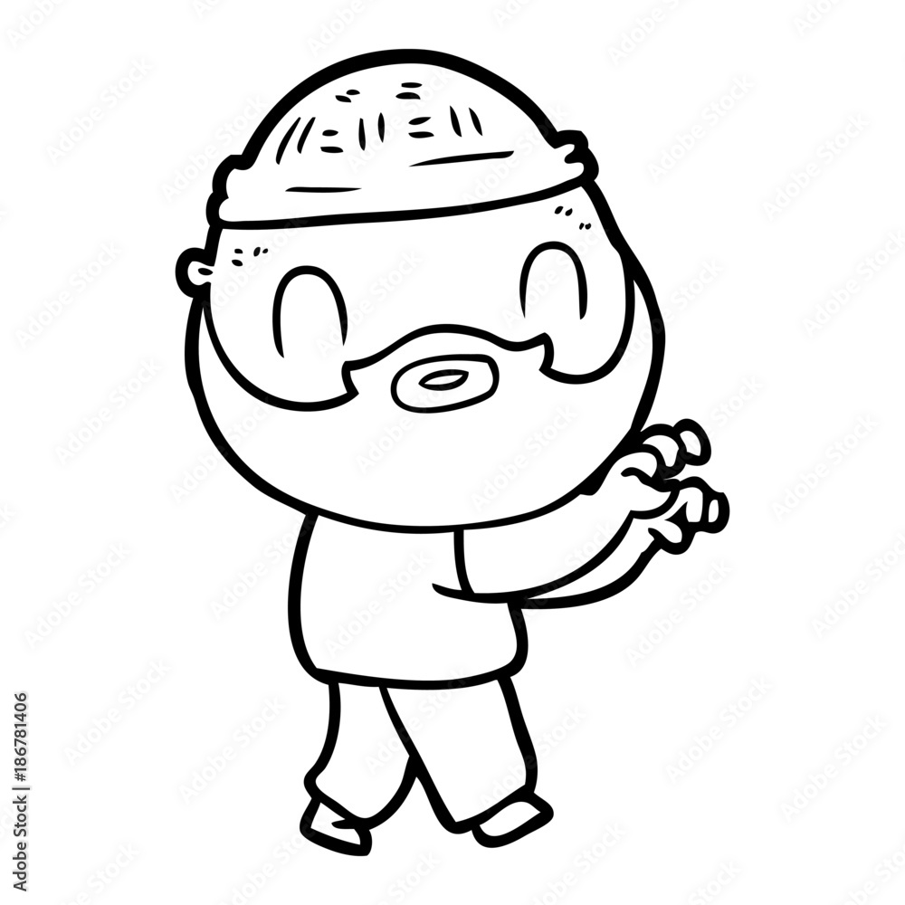 cartoon bearded man cartoon bearded man